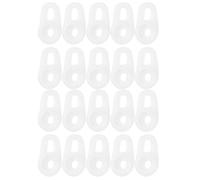BATHVEVE Cuffie Auricolari in Silicone 20 Pezzi Copri Auricolari per Earbuds per Ascolto Musica e Videochiamate Adatti e Genitori Copertura Protettiva Bianco Semitrasparente