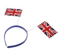 BATHVEVE Fascia per Chioma Bandiera Britannica Union Jack Leggero e Confortevole, Design Unico Molla 3d per Feste a Tema e Celebrazioni