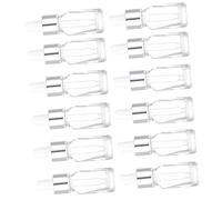 BATHVEVE Flaconi Contagocce Di Vetro Trasparente 20ml Set Da 12 Pezzi Coperchio a Tenuta Stagna Bottiglie Riutilizzabili Per Oli Essenziali Da Viaggio Cosmetici Aromaterapia