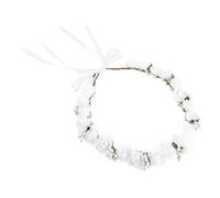 BATHVEVE Ghirlanda Bambina Damigella D'onore Per Donne Copricapo Nozze Essere Addio Al Nubilato Nuziale Doccia Accessori Per Da Damigella D'onore Fiore Pe Schiuma Bianca