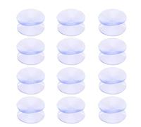 BATHVEVE Gommini Antiscivolo Doppia Ventosa senza Ganci in Silicone Trasparente 12 Pezzi Dimensioni 10x30mm per Vetro per Decorazioni Fatte a Mano e Progetti Organizzativi