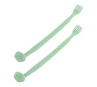 BATHVEVE Grattaschiena Portatile in Plastica 2 Pezzi con 27 Perline Massaggiatore la Schiena Multiuso per Uomini e Anziani da Viaggio Contro Prurito e Rilassamento Corporeo