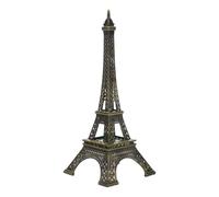 BATHVEVE Lampada da Tavolo LED Torre Eiffel Decorativa in Lega di Zinco Color Bronzo Luce Notturna Ambientale Calda per Scrivania e Camera da Letto Scultura Architettura Artigianale