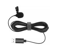 BATHVEVE Microfono Lavalier USB Condensatore Nero in Lega di Alluminio ad Alta Sensibilità Design Indipendente per Conferenze e Voce di Gioco su Computer