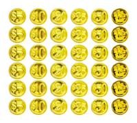 BATHVEVE Monete dei Pirati per Caccia al Bottino 48 Pezzi in Plastica Oro , Giocattoli Pratici e Leggeri e Decorazioni per Feste a Tema Pirata