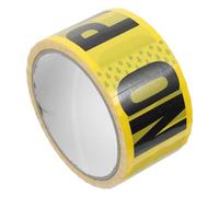 BATHVEVE Nastro Adesivo di Avvertimento Carta Resistente Strappo Giallo Scritte Nere 1 Rotolo per Segnalazione Area Non Parcheggio e Decorazione Festa