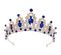 BATHVEVE nuziale di cristallo fascia della della sposa gioiello per accessori per per tiara Testamento del matrimonio Accessori per da damigella Blu