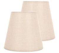 BATHVEVE Paralume Moderno Beige 2 Pezzi per Lampada da Pavimento e Lampada da Soffitto, Copertura Leggera per Plafoniera e Applique, Paralumi Vintage Decorativi per Casa e Ristorante
