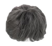BATHVEVE Parrucca Grigia Corto Per Donne Afroamericane Taglio Ondulato Breve Facile Da Indossare Per Occasioni Comfort e Stile Versatile Look Naturale e Alla Moda
