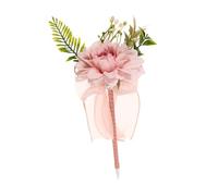 BATHVEVE Penna a Sfera Decorativa Con Bouquet Finto Fiore Per La Festa Della Mamma Penna a Sfera Con Design Elegante e Manico Lungo Perfetta Per Ogni Occasione