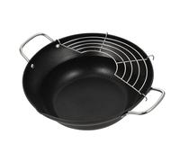 BATHVEVE Pentola per Tempura in Acciaio Inossidabile Antiaderente, Leggera senza Bave, Design Giapponese Elegante per Cucina Domestica e Fornello a Induzione