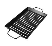 BATHVEVE Piastra da Antiadherente per Barbecue con Fori Vassoio per Carne e Verdure al Carbonio per Grigliate all Aperto e Uso