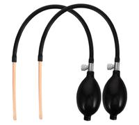 BATHVEVE Pompa per Zucchero 2 Pezzi Tubo di Rame e Plastica Nero, Strumento Versatile e Facile da Usare per Arte dello Zucchero in Cucina e Lavori di Caramelle