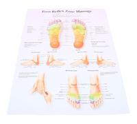 BATHVEVE Poster Anatomico Riflessologia del Piede su Tela Resistente alle Macchie Facile da Pulire per Scuole Mediche e Studi di Esame a Casa
