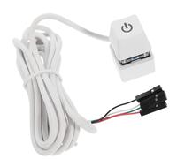 BATHVEVE Pulsante di Accensione del PC Cavo di Prolunga in Rame e Abs Esterno Flessibile Colore Casuale per Computer Desktop in Ufficio o Internet Cafe