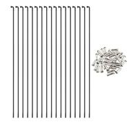 BATHVEVE Raggi per Bicicletta Design Ottimizzato e Facile Installazione 100 Set Nero in Acciaio 45# 260mm per Mountain Bike ed E-Bike per Riparazioni Fai da Te