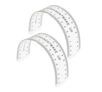 BATHVEVE Righello Per Sopracciglia Curvo e Stencil Per La Mappatura, Set Da 2 Pezzi, Strumento Leggero e Resistente Per Misurazioni Precise, Per Trucco e Modellazione Professionale e Domestica