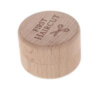 BATHVEVE Scatola in Legno Beige per Ricordi Primo Taglio di Chioma e Chioma Fetali, Leggera e Facile da Aprire, per Shower e Annunci Nascita