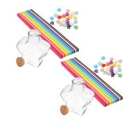 BATHVEVE Set 1 Bottiglia di Plastica Trasparente per di Compleanno con Carta Origami a Forma di Stella, Resistente come Barattolo dei