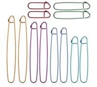 BATHVEVE Set 24 Pezzi Fermamaglie per Maglia Multicolore, Spilli di Sicurezza in Metallo per Filato, Portamaglie per Lavorare a Maglia Fai da Te e Gestione Punti per Progetti di Maglieria