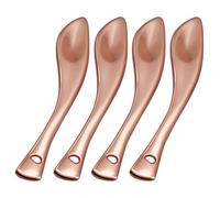 BATHVEVE Set 4 Cucchiai per Crema Viso in Metallo, Spatole per Cosmetici Sicure e Affidabili, Strumenti per Applicare Crema Occhi e Mani, per Applicazioni Cosmetiche