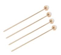 BATHVEVE Set 4 Pezzi Bastoncini per Chioma Eleganti Finte e Lega Resistente, Design a Fiore di Loto per Matrimoni e Cerimonie, Non Si Scolorisce Né Cade