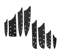 BATHVEVE Set 8 Pezzi Guaine Protettive per Coltelli da Cucina in Plastica Nera, Protezione Lama e Conservazione Sicura, per Uso Domestico e Campeggio