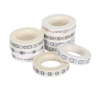 BATHVEVE Set da 9 Nastri Adesivi Washi Fai da Te in Carta Washi Bianca 8mm per Scrapbooking Agenda e Diario Facile da Staccare senza Residui per Artigianato e Creatività