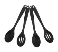 BATHVEVE Set di 4 Cucchiai da Cucina in Silicone Resistenti al Calore Manico, Design Raffinato e Moderno, per Servire e Mescolare in Cucina