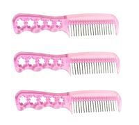 BATHVEVE Spazzola per Parrucca e Extension per Chioma da 3 Pezzi, Pettine in Filo Metallico Antistatico Rosa, per Cura e Districante di Parrucche, Bambole e Chioma Naturali, Adatta a Donne