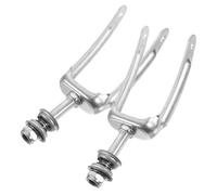 BATHVEVE Staffa Forcella Ruota Anteriore per Sedia a Rotelle, Supporto in Acciaio Cuscinetti, Ricambio per Carrozzina Disabili, Installazione Semplice, Coppia 6/8 Pollici