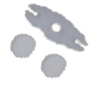 BATHVEVE Stampo In Resina Epossidica Cristallo Stampi Per Chiavi Portabottiglie In Silicone Stampo Per Sottobicchieri Per La Casa Stampo Per Decorazioni Da Tavolo In Irregolare