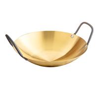 BATHVEVE Tegame Acciaio Inossidabile Spessore Rinforzato Doppia Maniglia e Rivetti, Multiuso e Facile da Pulire per Cucina Esterna e Casa