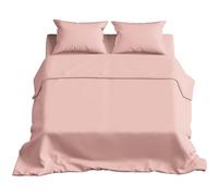 Batik Completo Lenzuola Matrimoniali Cotone: Set Lenzuola Matrimoniale Cotone Elegante e Confortevole per la Tua Camera da Letto - 100% Cotone - Colore Rosa Cipria