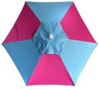 Batik - Ombrellone da Spiaggia - Ombrellone TORNADO - Ombrellone Antivento con Palo in Alluminio - Ombrellone Grande Anti UV - Diametro 220cm (ROSA E CELESTE) struttura rinforzata
