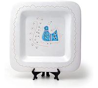 Batik Piatto quadrato in ceramica artigianale della Linea Pavoncella Classica (26 x 26 x H 2 cm)