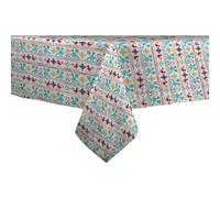 Batik Tovaglia da Tavola - Stampa Pavoncella Celeste - 140_x_220_cm