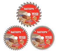BATIOPV Lama per Sega Circolare 160 x 20/16 mm, 24/40/60 Denti, 3 Pezzi, per Legno, Truciolare, Compensato, Legno Duro | Compatibile con Dewalt, Makita, Bosch, einhell