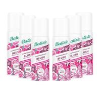 Batiste Shampoo Secco, Blush, rinfresca i capelli e dona volume, profumo floreale e femminile, assorbe il sebo in eccesso, senza risciacquo, 50 ml (set di 6)