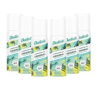 Batiste Shampoo Secco, originale, rinfresca i capelli e dona volume, assorbe il sebo in eccesso, senza risciacquo, 50 ml (set di 6)