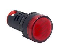 BATIVFLUG Strumenti compatibili con 1 pz 12V 24V 110V 220V 380V 22mm Pannello Montaggio LED Indicatore di Alimentazione Spia Lampada Segnale Pilota AD16-22 Rosso Blu Bianco Verde Giallo(Red,24V)