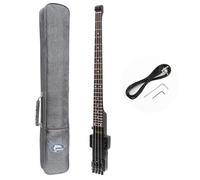 Batking Basso elettrico senza testa da viaggio, basso elettrico a 4 corde, con custodia e truss Road & Wire