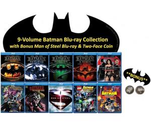 Batman 10-Volume Blu-ray Collection: Batman / Batman Returns / Batman Forever / Batman & Robin / Batman v Superman / Lego Batman Movie / Batman Ninja / Batman: The Killing Joke / Lego Batman: Super