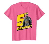 Batman 5th Birthday Maglietta, Bambini, Rosa mélange, 2 Anni
