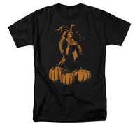 Batman A Bat Among Pumpkins DC Comics T-Shirt Uomo Nero Manica Corta