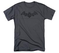 Batman Arkham Origins Logo Crackle DC Comics T-Shirt Uomo Charcoal Cotone