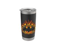 Batman Bat Flames Shield Bicchiere termico in acciaio inox doppia parete