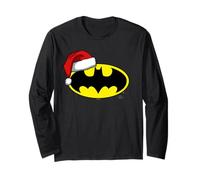 Batman Bat Symbol Christmas Santa Hat Maglia a Manica