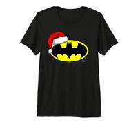 Batman Bat Symbol Christmas Santa Hat Maglietta Premium