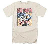 Batman Bat Zap DC Comics Maglietta Uomo Manica Corta 100% Cotone Crema